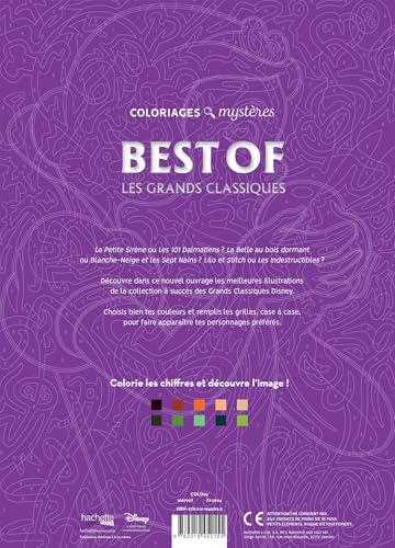 Coloriages mystères Disney - Les Grands classiques Best of by Collectif Disney