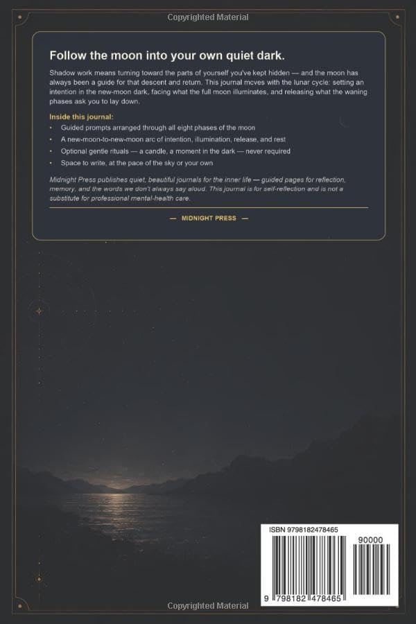 Shadow & Moon: A Lunar Shadow Work Journal - Guided Prompts Through the Phases of the Moon by Midnight Press