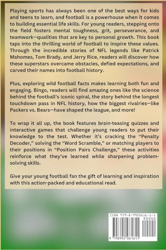 Inspirational Football GOATS Stories, Amazing Facts, and Trivia Games: The Ultimate Football Gift Book for Kids and Teens! (Sports Books for Young Readers) by Harris Baker