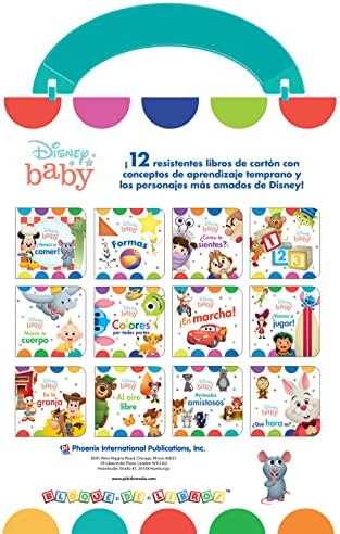 Disney Baby: Mi Primera Biblioteca - 12 Libros De Carton - Incluye personajes de Mickey Mouse, Toy Story, Bambi, Los Increíbles y Mas! - PI Kids (Spanish Edition) by Disney Baby