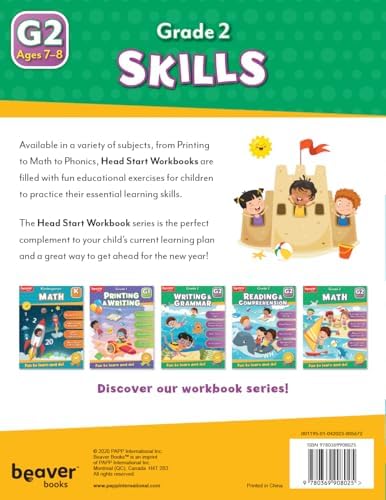 Head Start Skills Workbooks: Ages 7-8 - 2nd Grade Prep with Sticker Sheet (Grade 2 Workbook) by PAPP