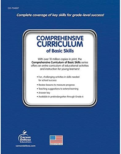 Carson Dellosa Comprehensive Curriculum of Basic Skills 4th Grade Workbook, Reading Comprehension, Language Arts, Spelling, Grammar, Math, and Writing Practice, Classroom or Homeschool Curriculum by Thinking Kids