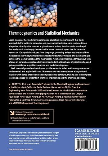 Thermodynamics and Statistical Mechanics: An Integrated Approach (Cambridge Series in Chemical Engineering) by M. Scott Shell