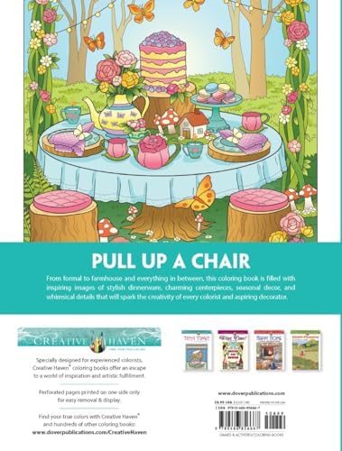 Creative Haven Tablescapes Coloring Book: Beautiful Table Settings, Centerpieces, and Entertaining Decor Designs to Color (Adult Coloring Books: Art & Design) by Jessica Mazurkiewicz