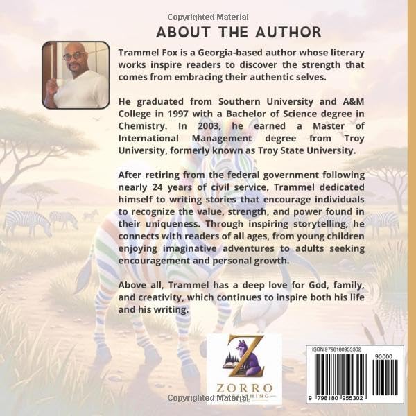 Ditzy, The Rainbow Striped Zebra by Trammel Fox