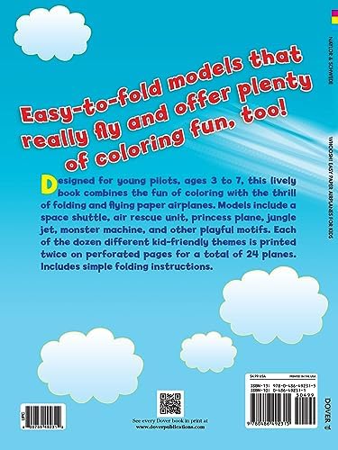 Whoosh! Easy Paper Airplanes for Kids: Color, Fold and Fly! (Dover Kids Activity Books) by Amy Naylor