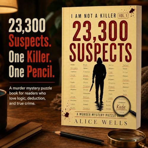 I am not a Killer - 23,300 Suspects: A Murder Mystery Puzzle Book Where The Killer Isn't Iris - A Perfect Gifts For Men and Women by Alice Wells