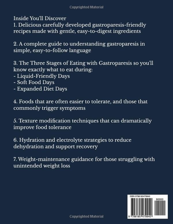 The Complete Gastroparesis Diet Cookbook: The All-in-1 Guide to Easy-to-Digest Meals with Low-Fiber Recipes, Gentle Smoothies, Soft Foods, and ... Gastric Emptying. Includes a 90-Day Meal Plan by Pascalin Florenz