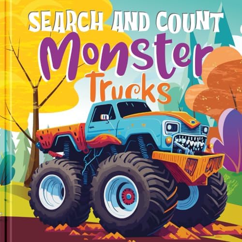 Search and Count Monster Trucks! I Spy Book for Kids Ages 2-5: Preschool Activity Book Filled with Counting Challenges, Seek-and-Find Puzzles, and Enjoyable Learning with Fun for Toddlers by Paripure Funtrace