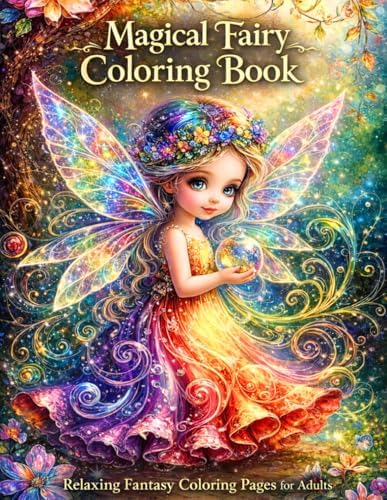 Fairy Coloring Book for Adults and Teens: 102 Relaxing Pages Where You Can Express Your Story Through Color and Inspire Motivation by Dutzy Land