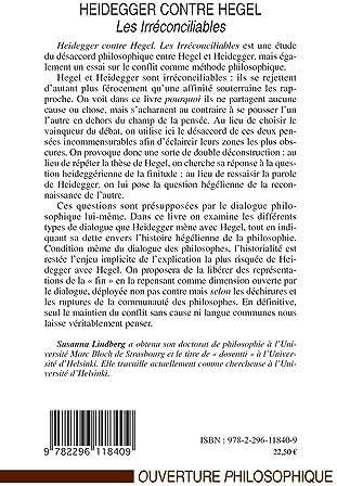 Heidegger contre Hegel: Les Irréconciliables (French Edition) by Susanna Lindberg
