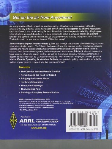 Remote Operating for Amateur Radio: Ham Radio, the Internet and Remote Station Control by Steve Ford