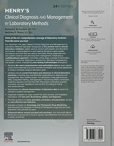 Henry's Clinical Diagnosis and Management by Laboratory Methods by Richard A. McPherson MD MSc