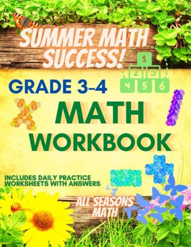 Summer Math Success: Summer Math Workbook 3-4: 180 Worksheets of Multiplication, Division, Fractions, Geometry and More by All Seasons Math