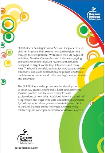 Carson Dellosa Skill Builders Reading Comprehension 5th Grade Workbook, Fiction and Nonfiction Passages, Greek Mythology, and More, Classroom or Homeschool Curriculum by Carson Dellosa Education