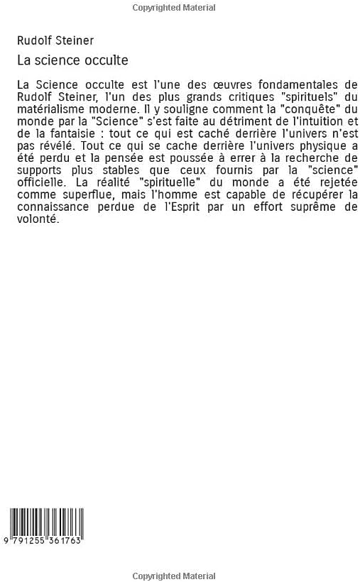 La science occulte (traduit) (French Edition) by by Rudolf Steiner