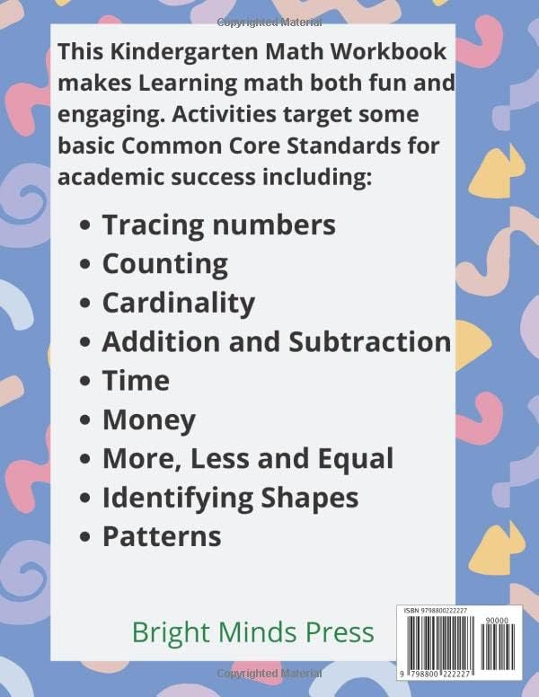My Kindergarten Math Workbook: Common Core Standards by Bright Minds Press