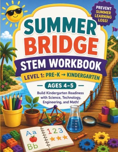 STEM Summer Bridge Level 1: A Kindergarten Readiness Workbook for Science, Technology, Engineering, and Math by Bydand Publishers