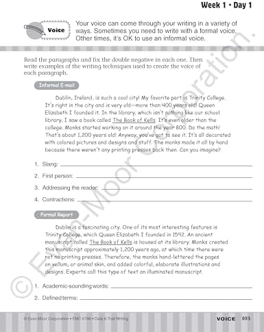 Evan-Moor Daily 6-trait Writing, Grade 6 by Evan-Moor Educational Publishers