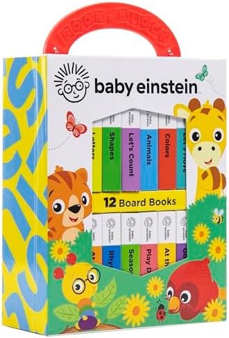 Baby Einstein - My First Library Board Book Block 12-Book Set - First Words, Alphabet, Numbers, and More! - PI Kids by Editors of Phoenix International Publications