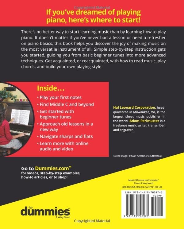 Piano For Dummies (For Dummies (Music)) by Hal Leonard Corporation
