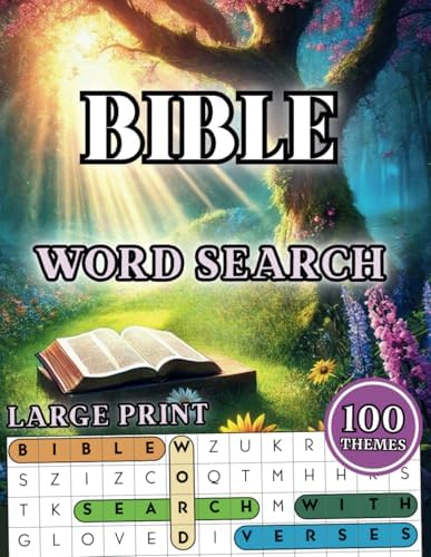 Inspirational Bible Word Search for Seniors and Adults: Large Print Christian Puzzle Book | 100 Easy-to-Read Stress Relief Word Find Puzzles with Biblical Verses from Scripture for Women and Men by Happytude Press