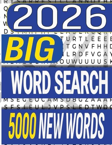Big word search book: 5,000 New Words – Large Print, One Puzzle per Page, Extra-large puzzle collection, Fun and Relaxing for Seniors and Teens. Word Search Puzzles with Simple Fonts for All Ages. by Simple New Words Pro Publishing