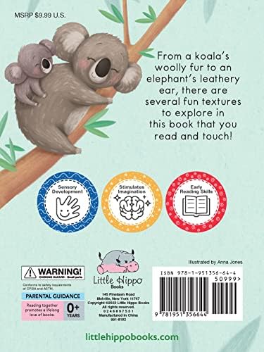 Wild Animals: A Touch and Feel Book - Children's Board Book - Educational by Little Hippo Books