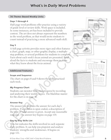 Evan-Moor Daily Word Problems, Grade 1, Homeschooling & Classroom Resource Workbook, Problem-Solving Real Life Math Skills, Reproducible Worksheet ... Shapes, Patterns (Daily Word Problems Math) by Evan-Moor Educational Publishers
