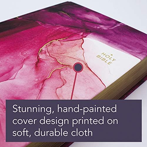 NIV, Artisan Collection Bible, Cloth over Board, Pink, Art Gilded Edges, Red Letter, Comfort Print by Zondervan