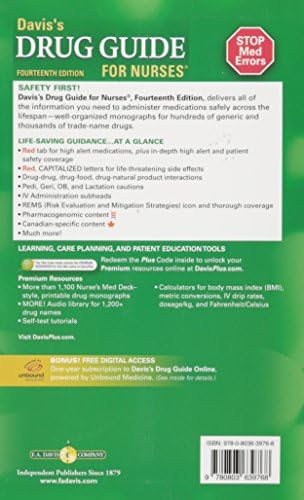 Davis's Drug Guide for Nursesr by April Hazard Vallerand PhD RN FAAN