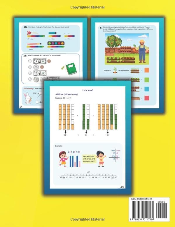 The Ultimate Summer Math Activities Workbook Bridging 1st Grade to 2nd Grade: Addition and Subtraction, Geometry, Measurement and Time, Financial Literacy, Place Value, Brain Teasers, and Much More! by Summer Pen