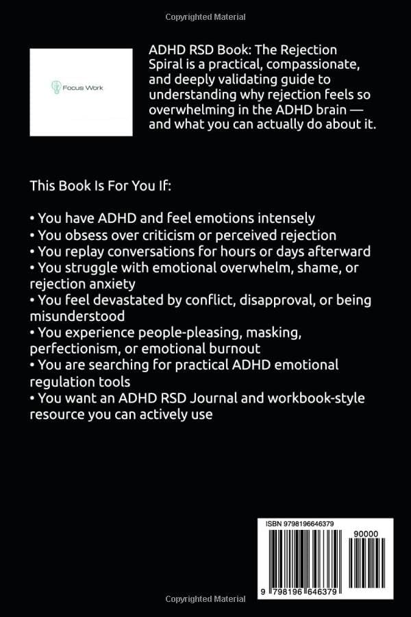 ADHD RSD Book: The Rejection Spiral by Focus Work