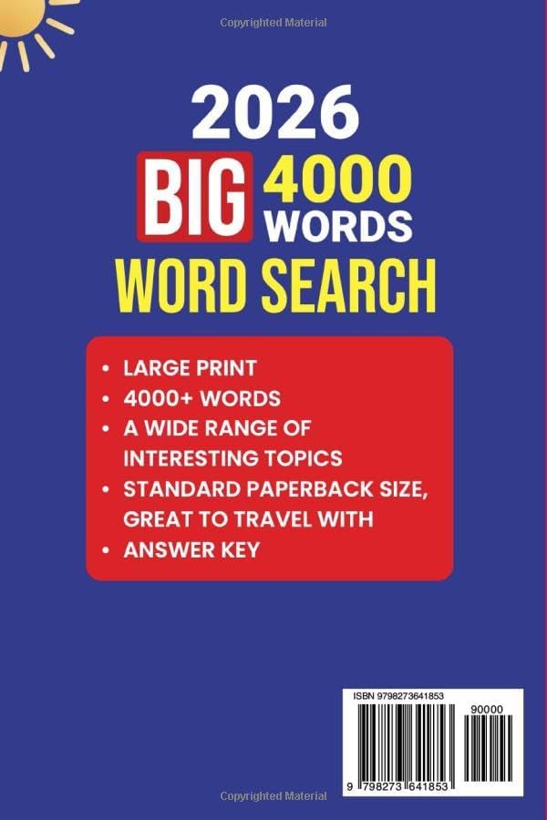 Big 4000 Words Large Print Word Search: Book 1 – Puzzles for Adults (AnyDay Word Searches) by AnyDay Adventures