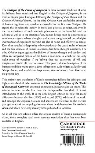 Critique of the Power of Judgment (The Cambridge Edition of the Works of Immanuel Kant) by Immanuel Kant