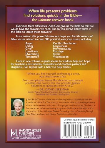 The Biblical Counseling Reference Guide: Over 580 Real-Life Topics * More than 11,000 Relevant Verses by June Hunt