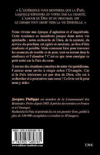 Recherche la paix et poursuis-la: Petit traité sur la paix du coeur by Jacques Philippe