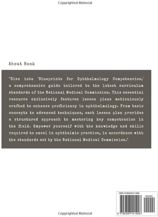 Blueprints for Ophthalmology Competencies (Blueprints for NMC Competencies) by Dr. Sanjay Bedi