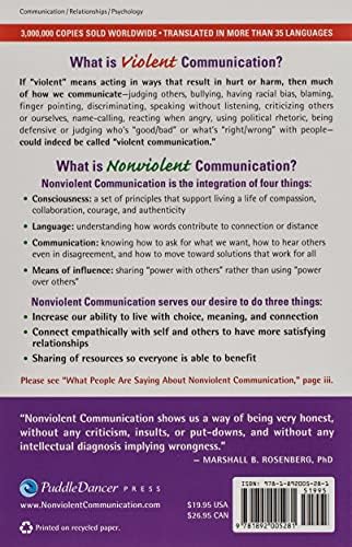 Nonviolent Communication: A Language of Life: Life-Changing Tools for Healthy Relationships (Nonviolent Communication Guides) by Marshall B. B. Rosenberg