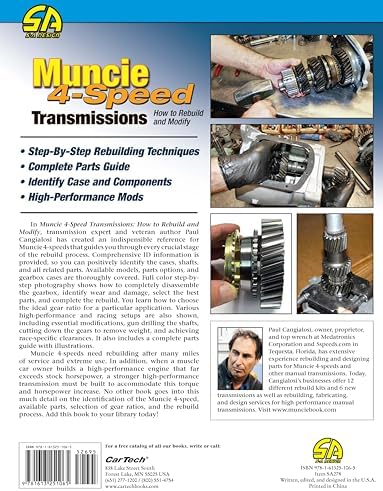 Muncie 4-Speed Transmissions: How to Rebuild and Modify (Sa Design) by Paul Cangialosi