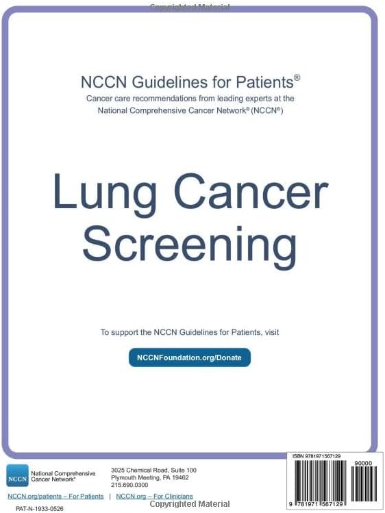 NCCN Guidelines for Patients® Lung Cancer Screening by National Comprehensive Cancer Network® (NCCN®)