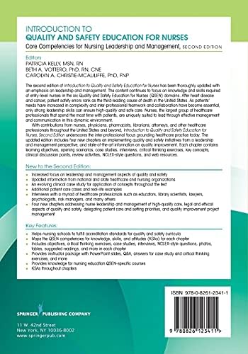 Introduction to Quality and Safety Education for Nurses: Core Competencies for Nursing Leadership and Management by Patricia - Kelly