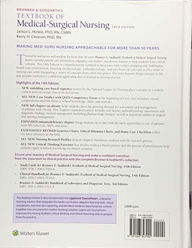 Brunner & Suddarth's Textbook of Medical-Surgical Nursing (Brunner and Suddarth's Textbook of Medical-Surgical) by Dr. Janice L Hinkle PhD RN CNRN
