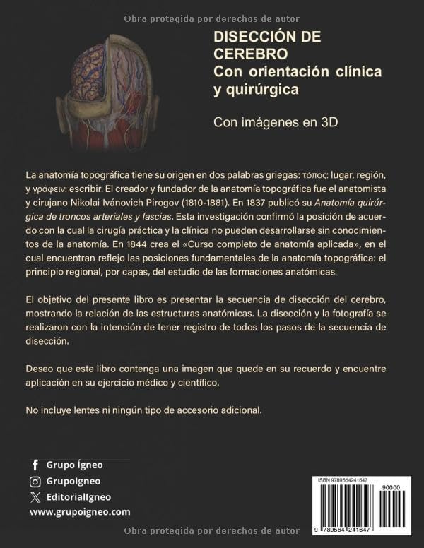 Disección de cerebro con orientación clínica y quirúrgica: Con imágenes en 3D (Spanish Edition) by Laura Ubaldo