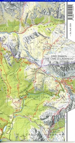 Cortina d'Ampezzo e Dolomiti Ampezzane 1:25,000 Hiking Map by Tabacco Map