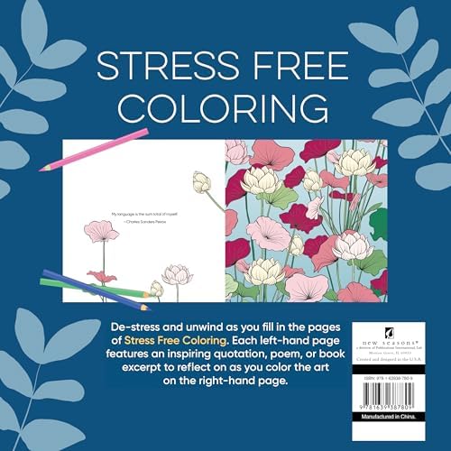 Stress Free Coloring (Blue) (Keepsake Coloring Books) by New Seasons