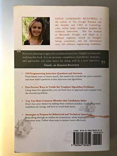 Cracking the Coding Interview: 150 Programming Questions and Solutions by Gayle Laakmann Mcdowell