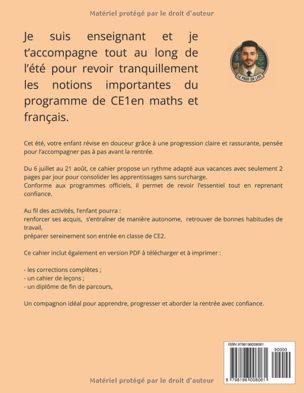 Cahier de vacances CE1 vers le CE2 Le prof en live (French Edition) by Le prof en live