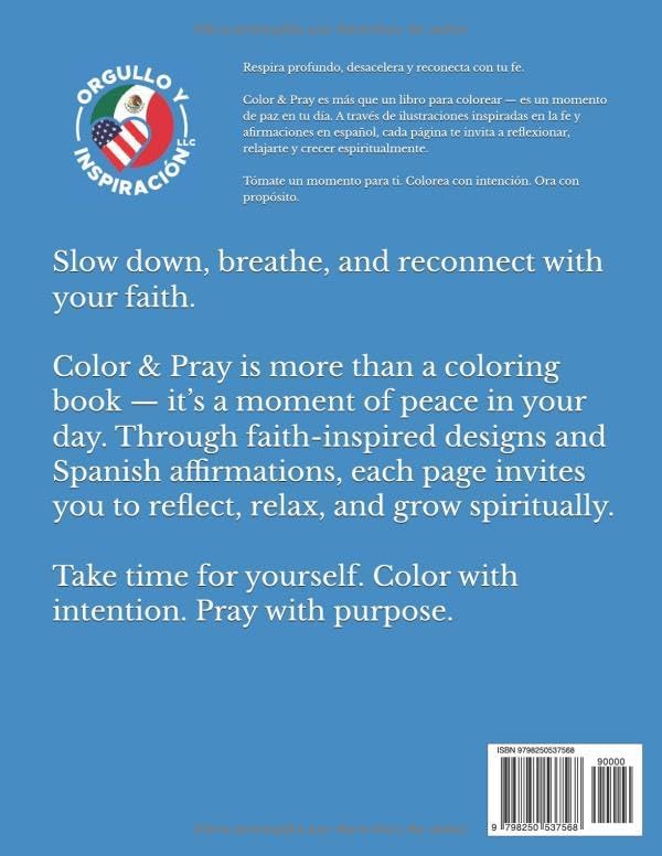 Color & Pray: Catholic Coloring Book: Spanish Affirmations for Faith & Healing (Spanish Edition) by Orgullo y Inspiración