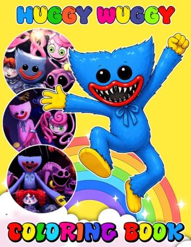 Hug-gy's and Friends Coloring Book: JUMBO Drawing Pages Of Characters for Kids Ages 4-8 8-12 by Rodolfo H.Ortega